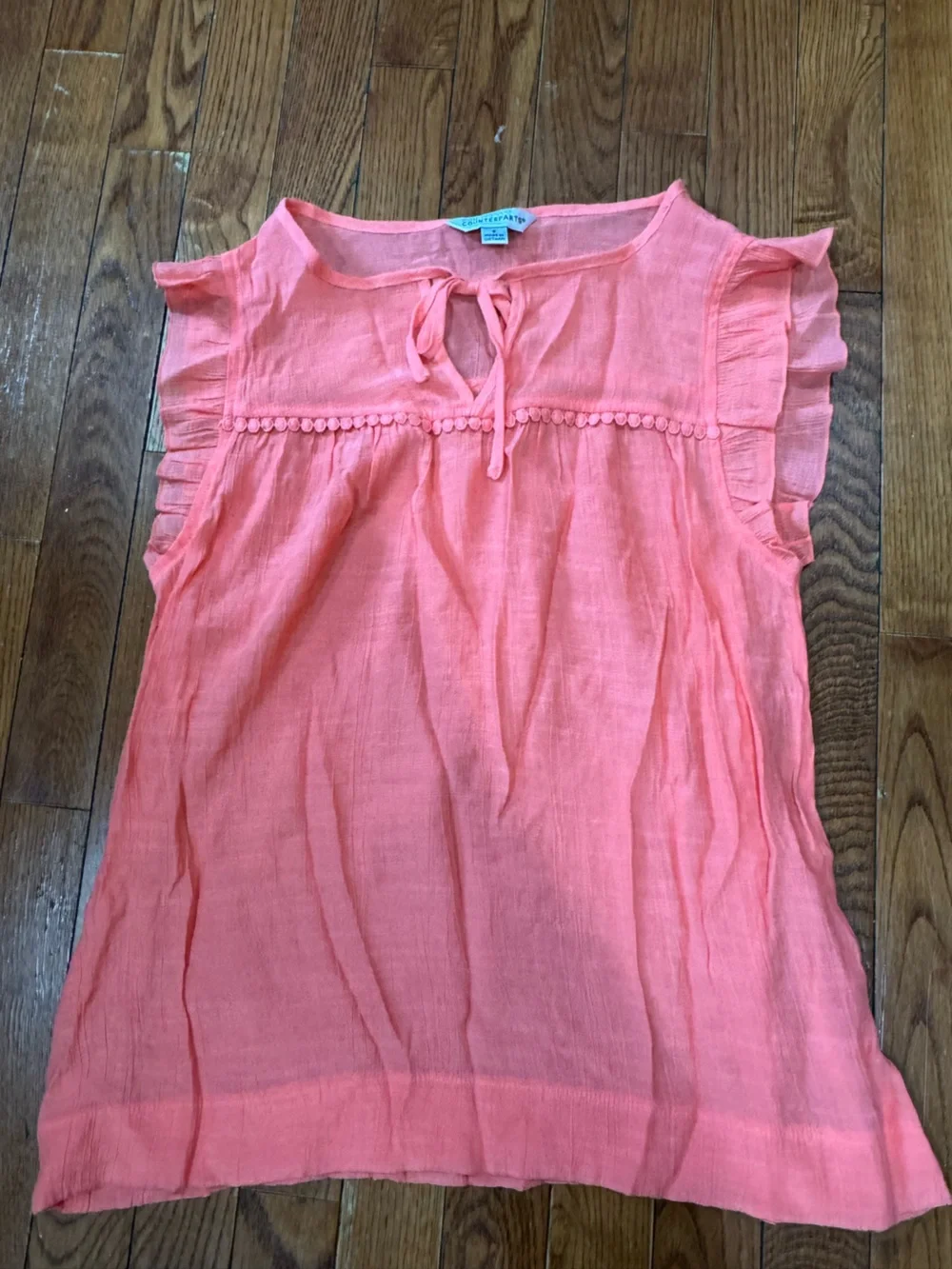 Counterparts Pink Tie-Front Ruffle Babydoll Dress - Picture 2 of 5